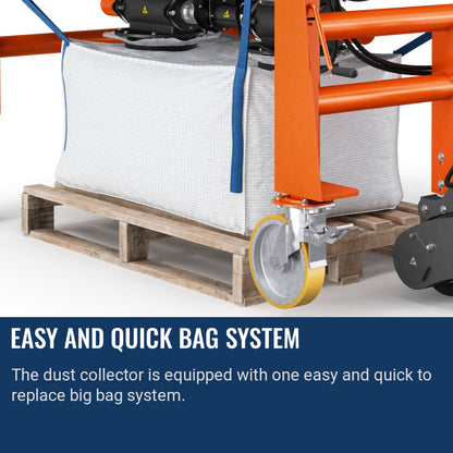 Husqvarna Blastrac DC 2-48 Easy and quick bag system