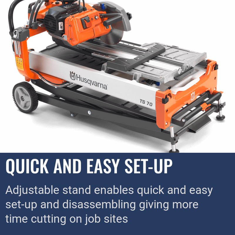 Husqvarna TS 70, Quick and easy set-up