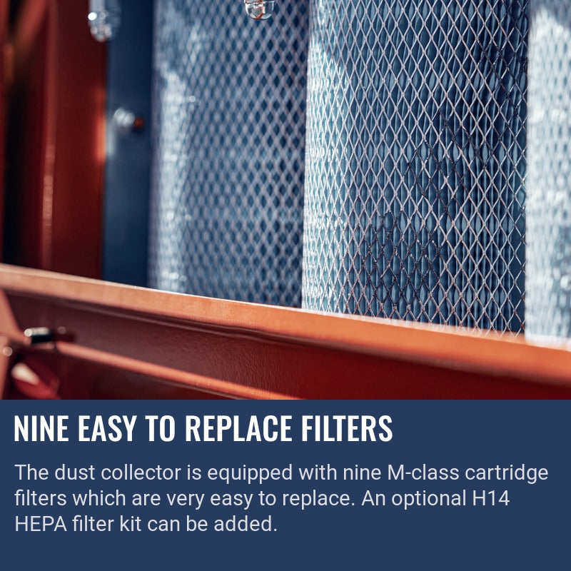 Husqvarna Blastrac DC 975 Nine easy to replace filters
