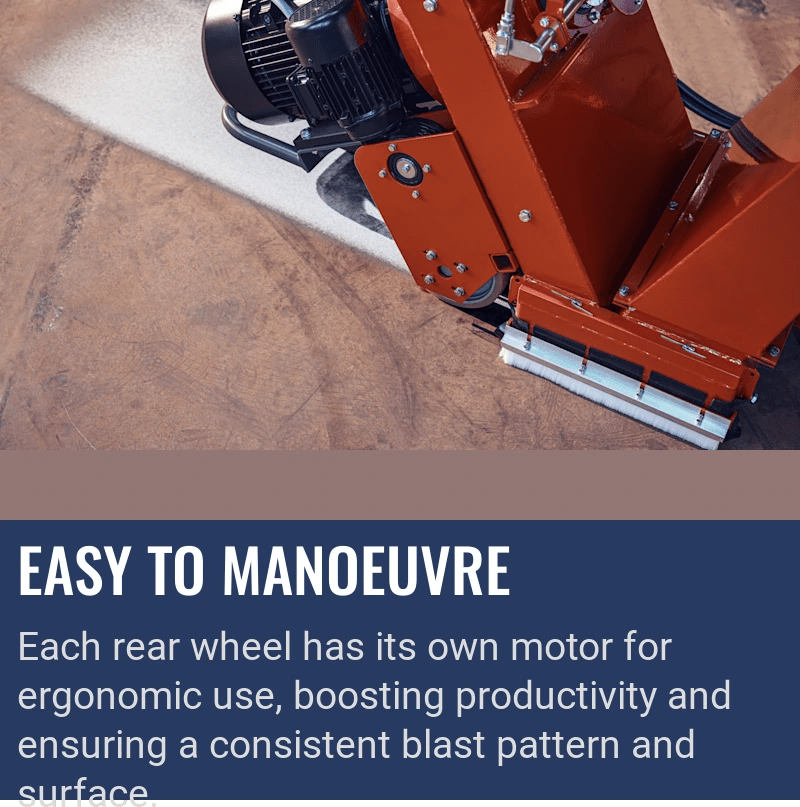 Husqvarna Blastrac EBE 350, Easy to manoeuvre