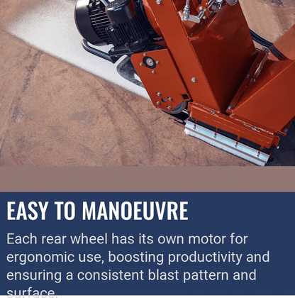 Husqvarna Blastrac EBE 350, Easy to manoeuvre