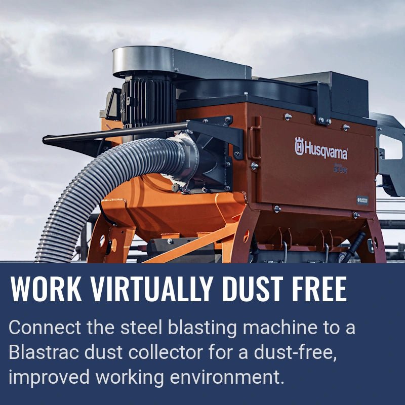 Husqvarna Blastrac EBE 350, Work virtually dust free