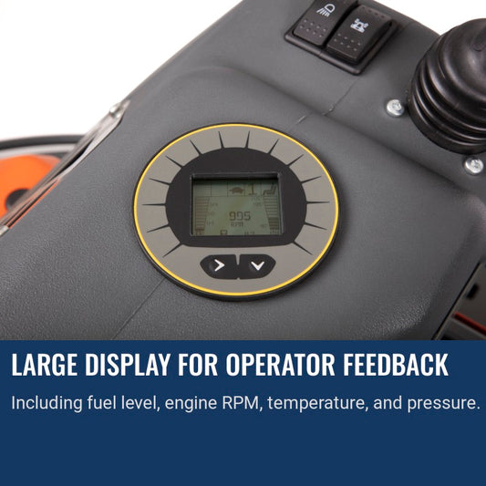 Husqvarna CRT 60X Large display for operator feedback