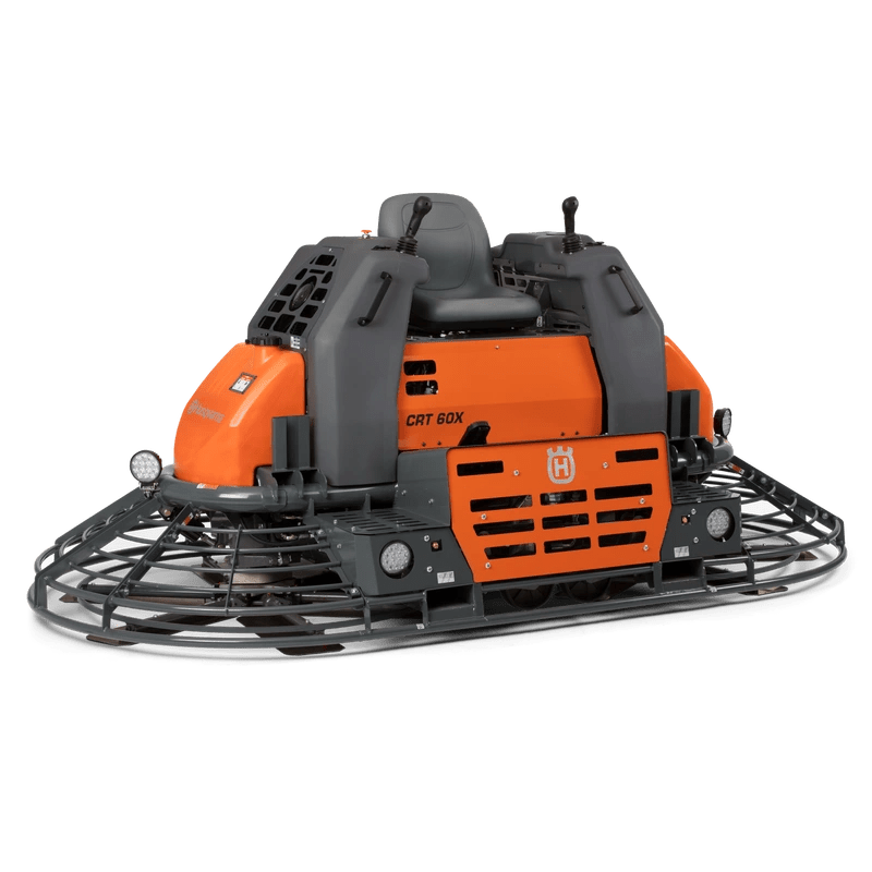 Husqvarna CRT 60X Ride-On Trowel - Powerful and efficient concrete finishing machine.