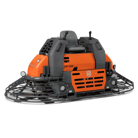Husqvarna CRT 60X Ride-On Trowel - Powerful and efficient concrete finishing machine.