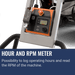 Husqvarna PG 830 P, Hour and RPM meter