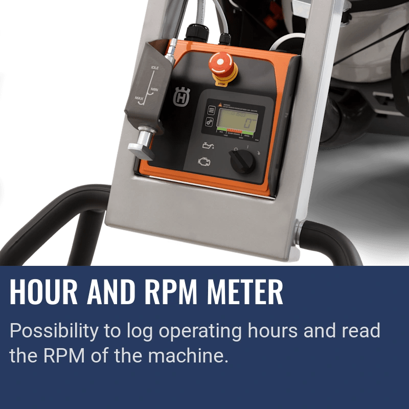 Husqvarna PG 830 P, Hour and RPM meter