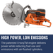Husqvarna K 1270, High power, low emissions