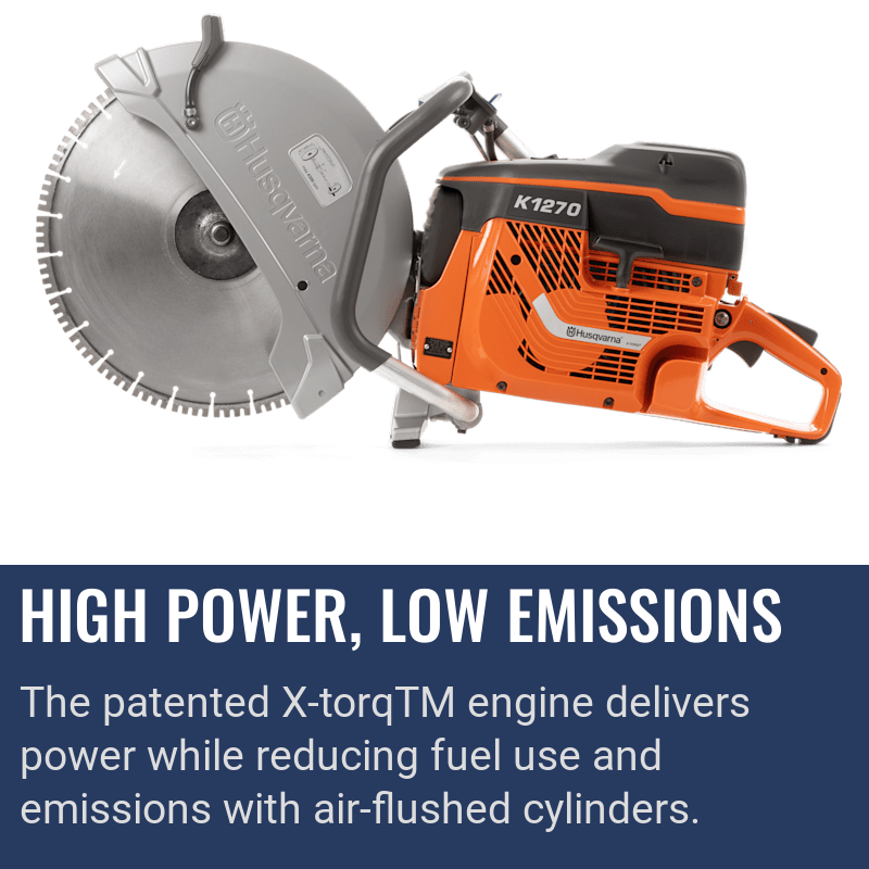 Husqvarna K 1270, High power, low emissions