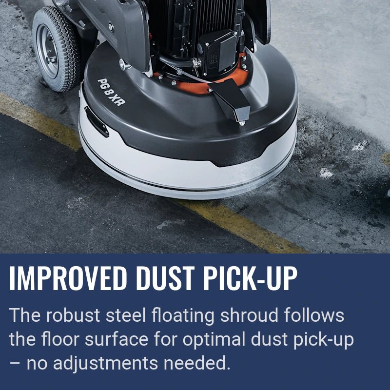 Husqvarna PG 8 DR, Improved dust pick-up