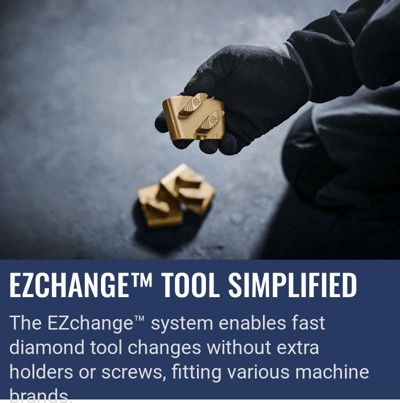 Husqvarna ELITE-GRIND™ EZ H, Ezchange™ Tool Simplified