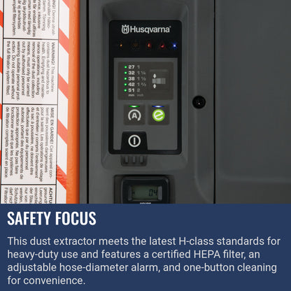 Husqvarna DE 110 H Safety focus