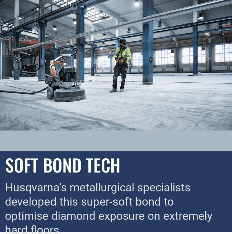 Husqvarna ELITE-GRIND™ EZ SHARXX, Soft bond tech