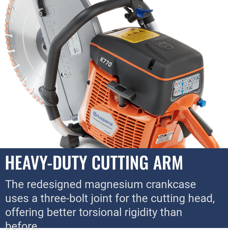 Husqvarna K 770, Heavy-duty cutting arm