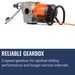 Husqvarna DM 400, Reliable gearbox