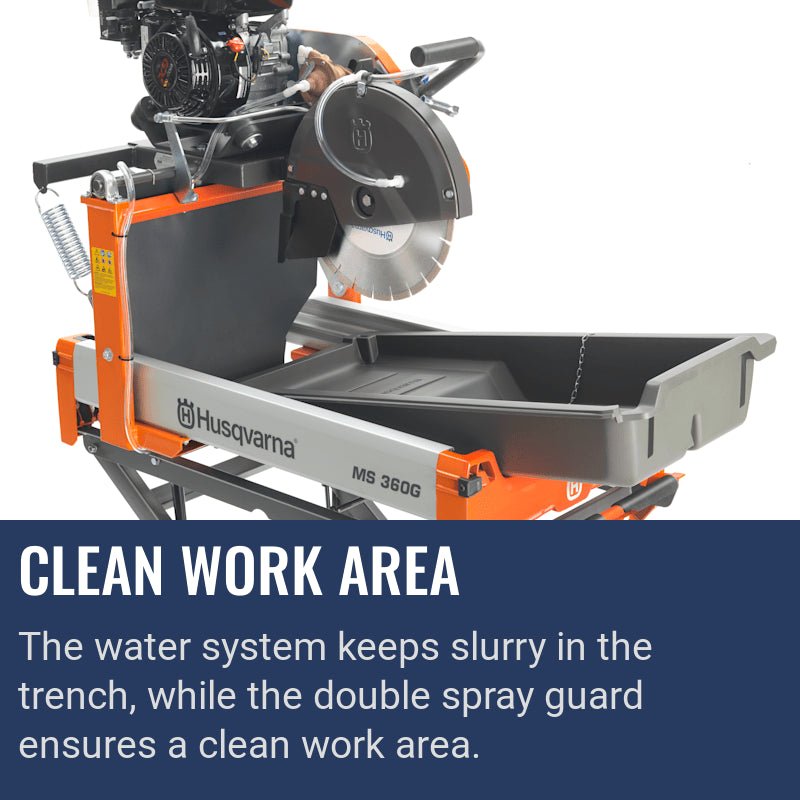 Husqvarna MS 360G, Clean work area