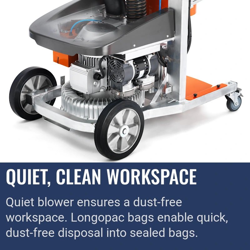 Husqvarna DC 6000, Quiet, clean workspace