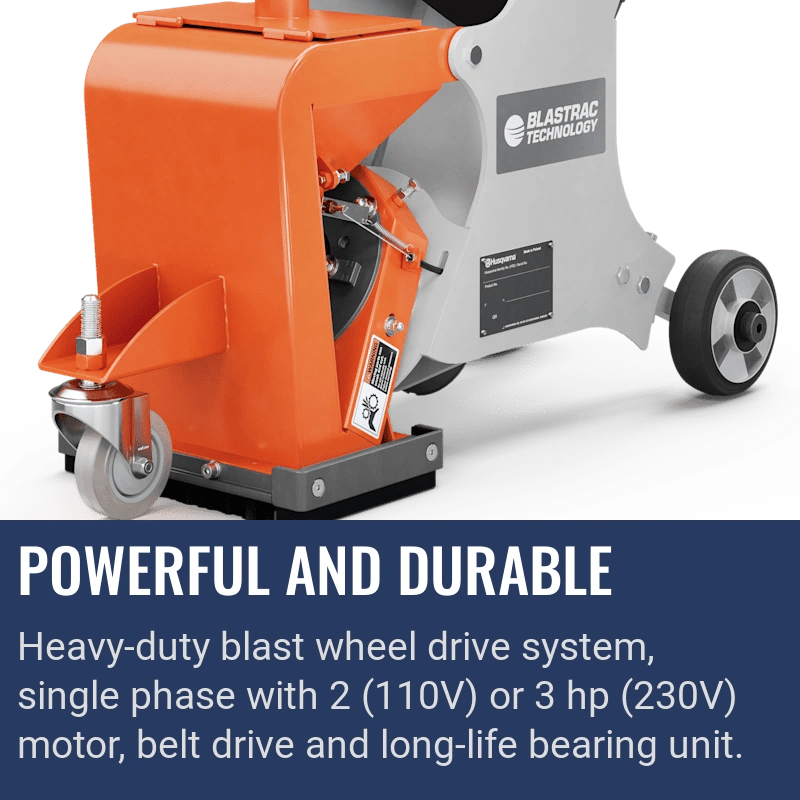 Husqvarna Blastrac 1-8DM, Powerful and durable
