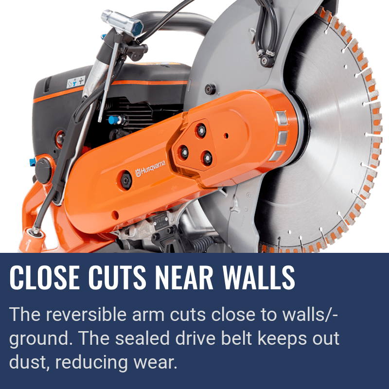 Husqvarna K 770, Close cuts near walls