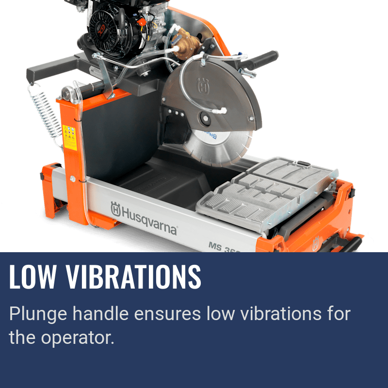 Husqvarna MS 360G, Low vibrations