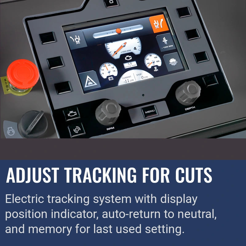 Husqvarna Floor Saw 5000 D, Adjust tracking for cuts