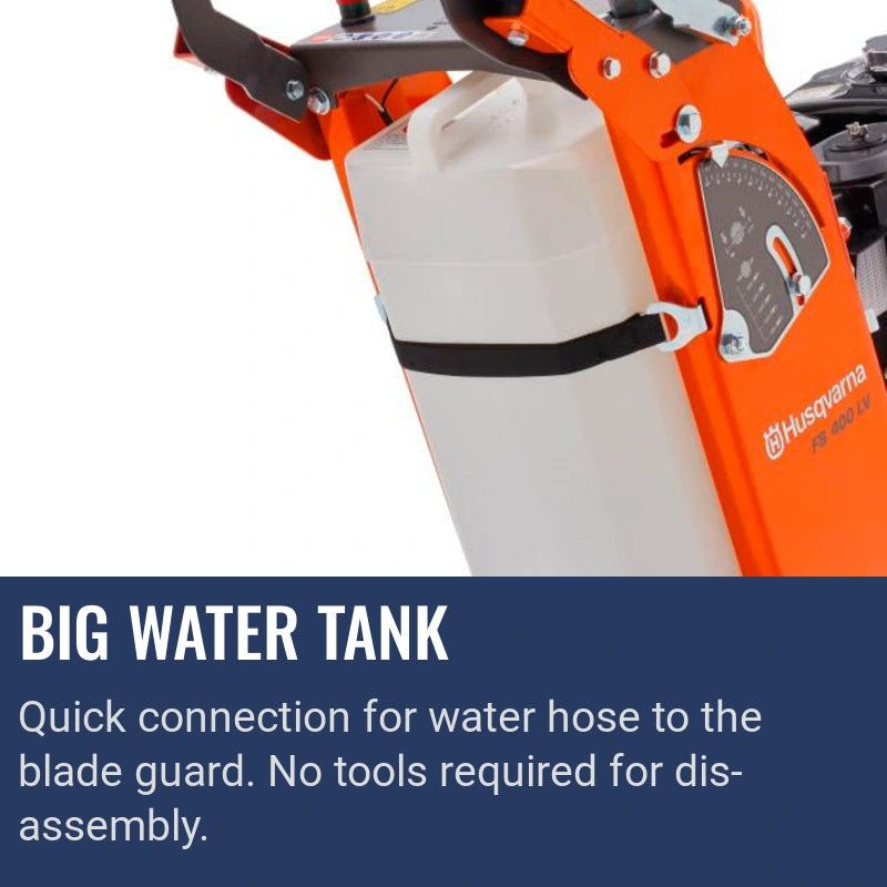 Husqvarna FS 400 LV, Big water tank