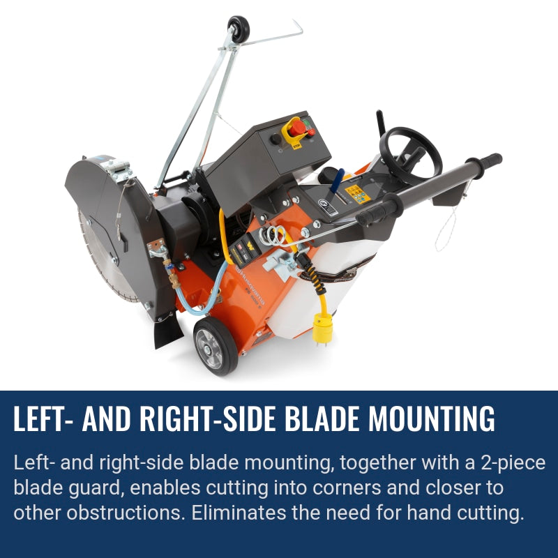 Husqvarna FS 600 E Left- and right-side blade mounting