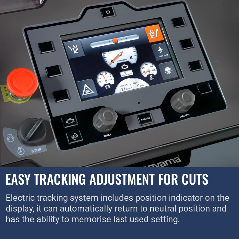 Husqvarna FS 7000 D Tier 4 Easy tracking adjustment for cuts