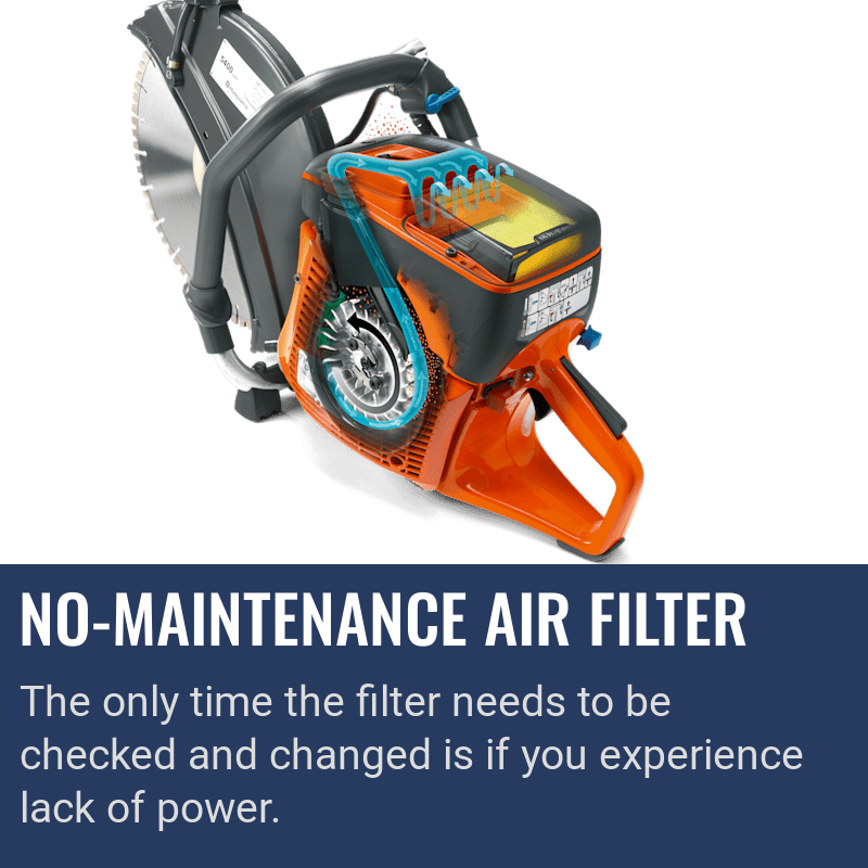 Husqvarna K 1270, No-Maintenance Air Filter