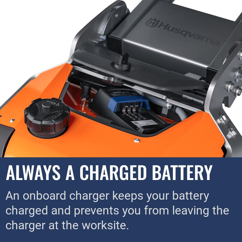Husqvarna PG 8 DR, Always a charged battery