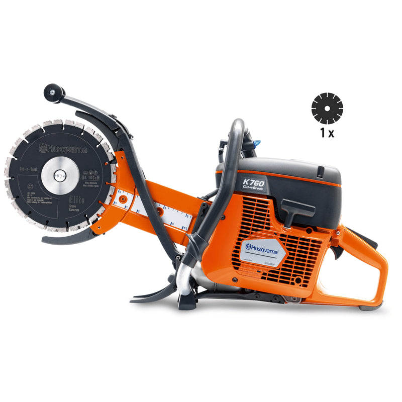 Husqvarna K 760 Cut-n-Break II hand-held saw with 230 mm blade and EL35 technology