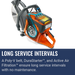 Husqvarna K 770, Long service intervals