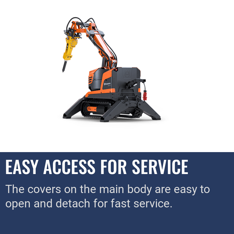 Husqvarna DXR 95, Easy access for service