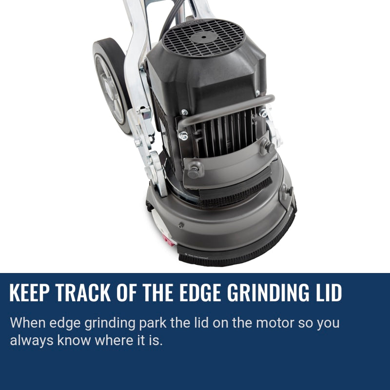 Husqvarna PG 280 III Keep track of the edge grinding lid