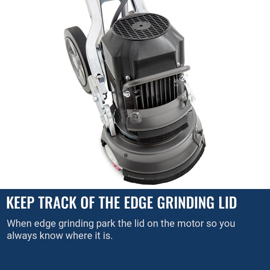 Husqvarna PG 280 III Keep track of the edge grinding lid