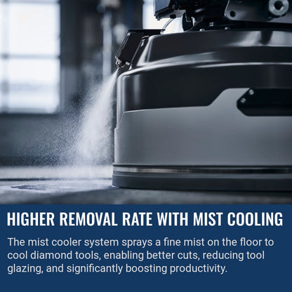 Husqvarna PG 5 Higher removal rate with mist cooling