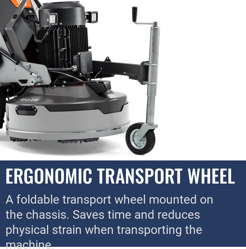 Husqvarna PG 8 DR, Ergonomic transport wheel