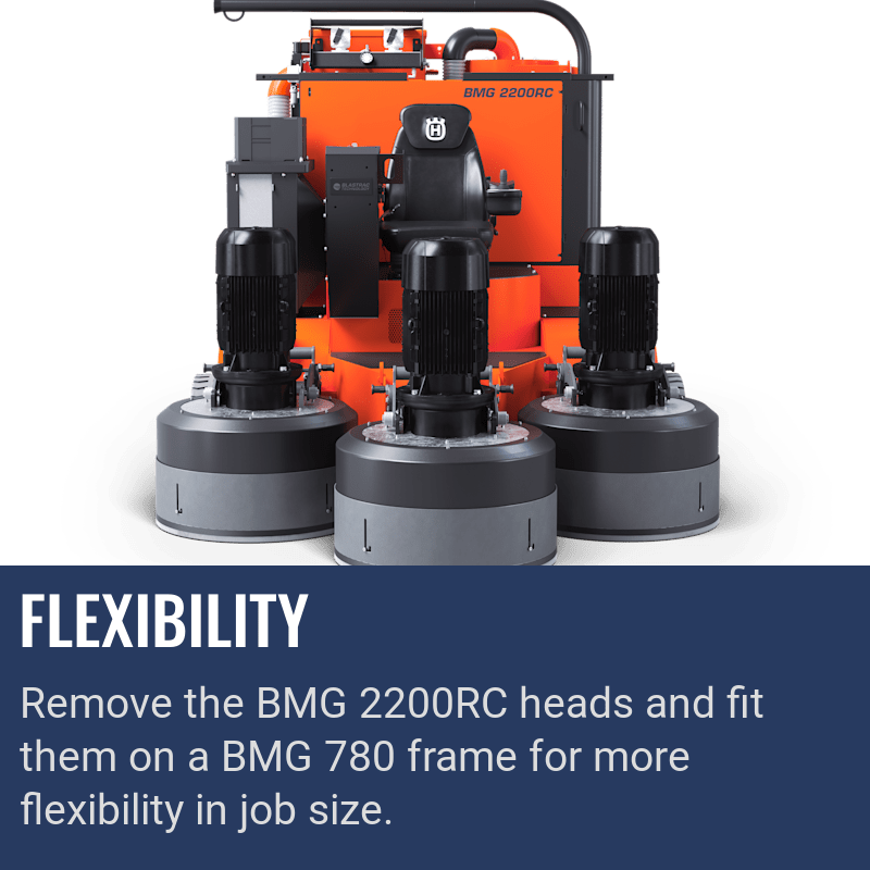 Husqvarna Blastrac BMG 2200RC, Flexibility