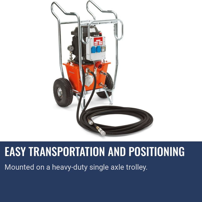 Husqvarna PP 325 E Easy transportation and positioning