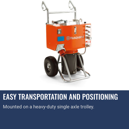 Husqvarna PP 455 E Easy transportation and positioning