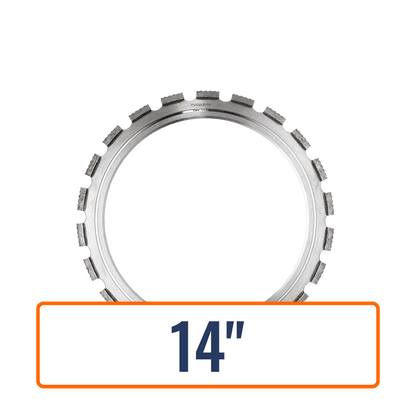 Husqvarna ring saw blade, Vari-Ring R10, perfect for cutting hard materials, designed for wet conditions, compatible with various machines.