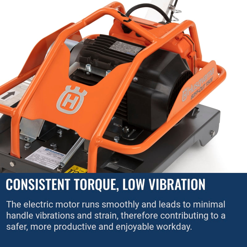 Husqvarna Soff-Cut 150 E Consistent torque, low vibration