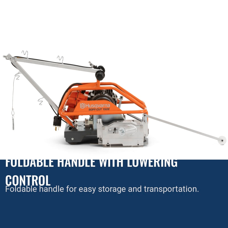 Husqvarna Soff-Cut 150 E Foldable handle with lowering control