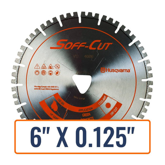 Husqvarna Soff-Cut 4000 showcasing the Vari-Cut Diamond Saw Blade, perfect for cutting through various materials with precision.