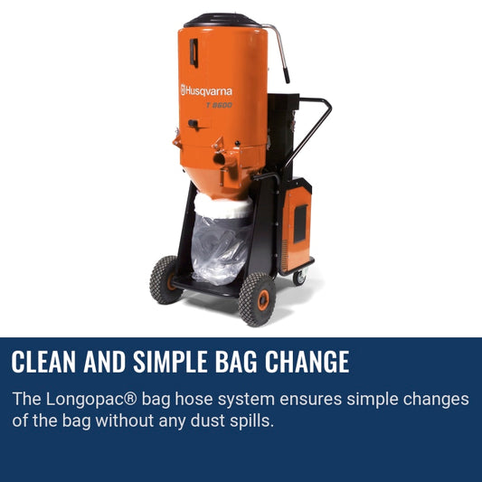 Husqvarna T 8600 Propane Clean and simple bag change