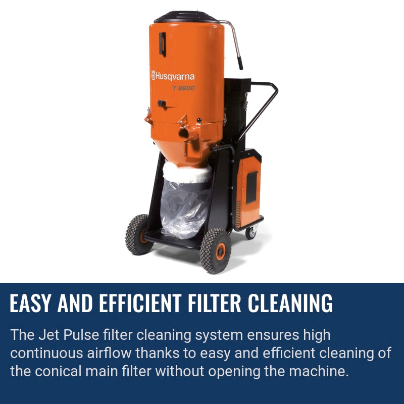 Husqvarna T 8600 Propane Easy and efficient filter cleaning