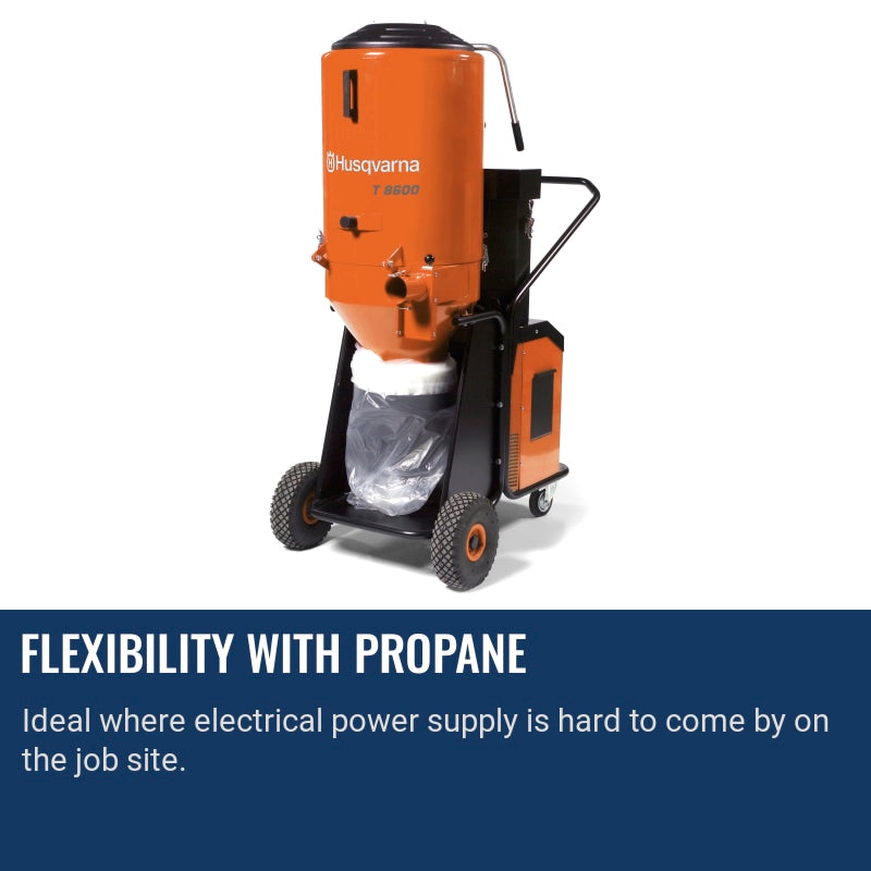 Husqvarna T 8600 Propane Flexibility with propane