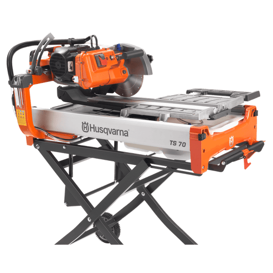 Husqvarna TS 70 cart tile saw for precise cutting.