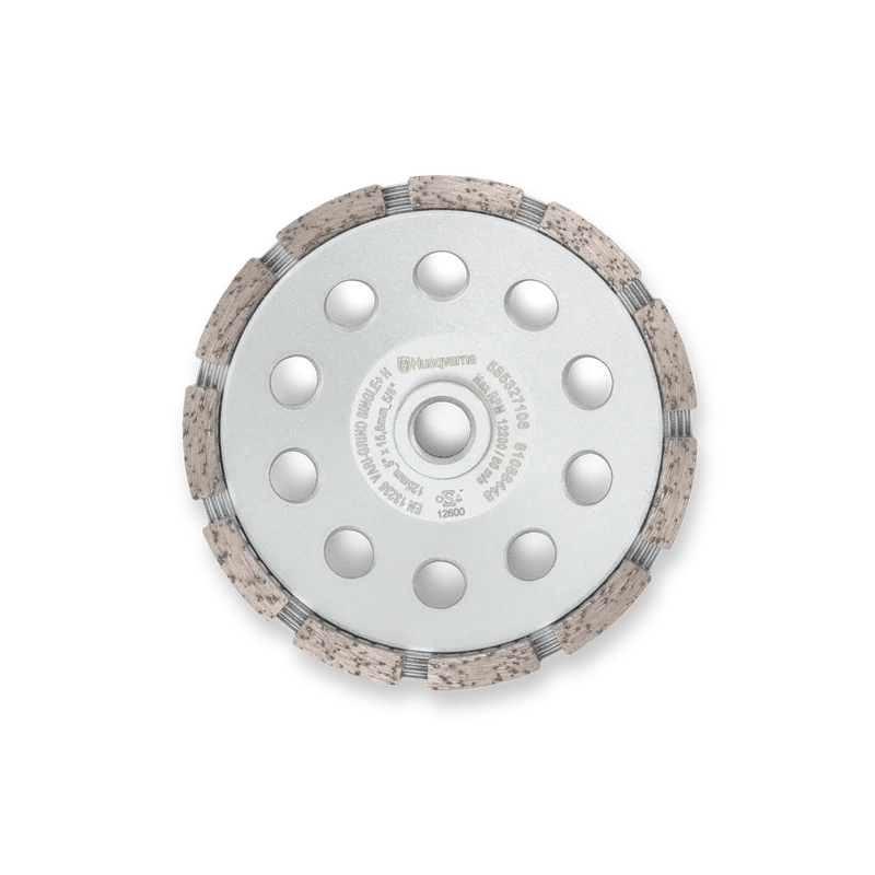 Husqvarna VARI-GRIND™ SINGLE+H Cup Wheels Grinding - 7" 180mm 5/8-11THD