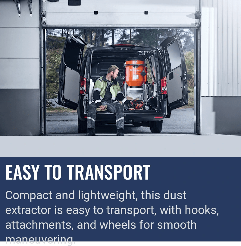 Husqvarna DE 130 H, Easy to transport